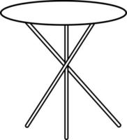 Simple coffee table, icon illustration, vector on white background