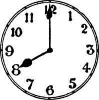 8 O'clock, vintage illustration. vector