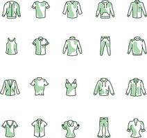 Clothes in the closet, illustration, on a white background. vector