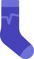 Dark blue sock, illustration, vector on a white background.