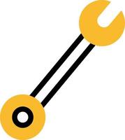 Car wrench, illustration, vector on a white background.