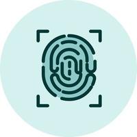 Touch id icon, illustration, vector on a white background.