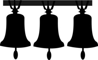 Three bells, illustration, vector on white background.