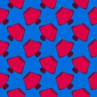 Red lamp , seamless pattern on a blue background. vector