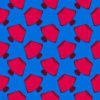 Red lamp , seamless pattern on a blue background. vector