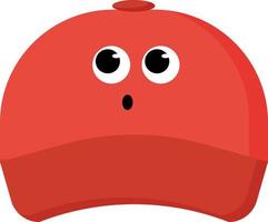 Red cap, illustration, vector on white background.