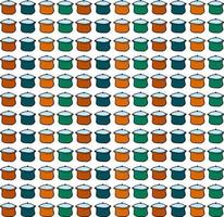 Multicolor saucepan wallpaper, illustration, vector on white background.