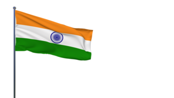 India bandiera agitando nel il vento 3d rendering, nazionale giorno, indipendenza giorno png