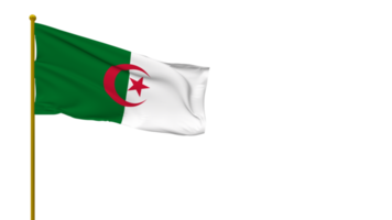 bandeira da argélia balançando ao vento renderização em 3d, dia nacional, dia da independência png