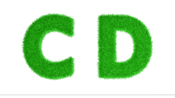 cd grasbuchstaben 3d-rendering, bewusstseinsalphabete für den klimawandel, natur png