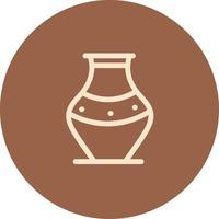 Simple ancient clay vase, illustration, vector on a white background