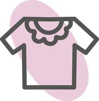 Pink baby shirt, illustration, vector on a white background.