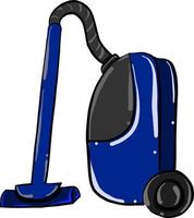 Blue vacuum cleaner, illustration, vector on white background.