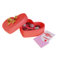 3D-Rendering Schokolade zum Valentinstag png