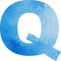 letter q watercolor texture png