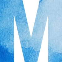 letter M watercolor texture png