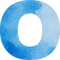 o letter watercolor texture png