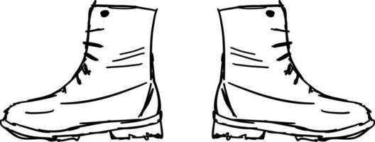 Mans boots, illustration, vector on white background.