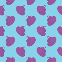 Violet truffel,seamless pattern on blue background. vector