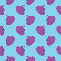 Violet truffel,seamless pattern on blue background. vector