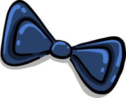 Blue bow, illustration, vector on white background