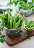 Sweet pea pods photo