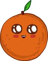 Cute orange ,illustration,vector on white background vector