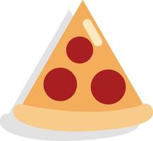 rebanada de pizza, icono de ilustración, vector sobre fondo blanco