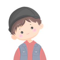 cute young boy kid wearing vest and hat
