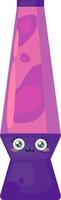 Purple lava lamp, illustration, vector on white background.