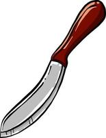 Small knife, illustration, vector on white background.