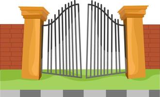 Big gate, illustration, vector on white background