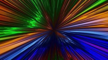 Animation futuristic Sci-fi neon glowing  multicolored light beam background technology video