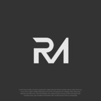 RM logo, combining letter R and M in one shape, initial letter logo design template vector illustration