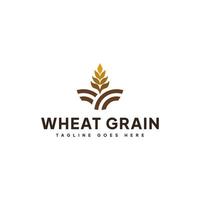 Luxury wheat logo concept, agriculture nature wheat logo template vector icon