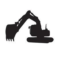 excavator machine silhouette vector design