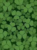 Saturated green clover leaves vertical background vector illustrartion