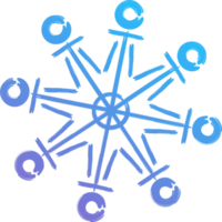 Snowflake. Snowflake design. Illustration on transparent background. png