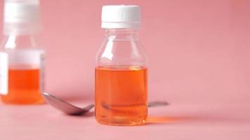 Cough syrup, liquid medicine, orange color video