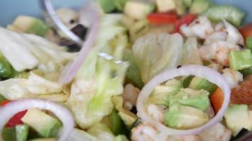 Macro shot of mixed salad video