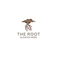 The rooton, soil layer ,logo icon design template flat vector