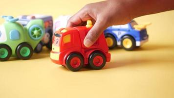 Playing with a cute little red truck video
