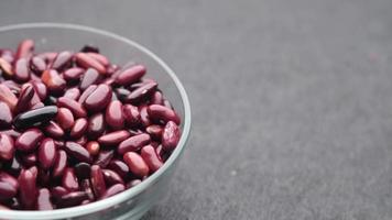 A bowl of kidney beans, red beans video