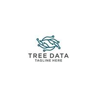 Tree data Vector logo template. , technology,template. Data Tree Icon.