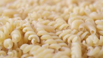 Close up shot of fusilli pasta video