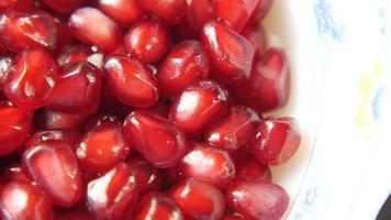 Close up of pomegranate seeds video