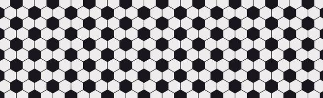 Black and white panoramic soccer background - Vector