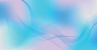 Panoramic colorful abstract stylish multi background with wavy lines - Vector