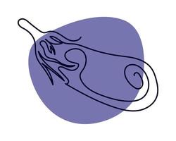 eggplant line drawing vector