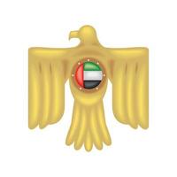 UAE flag and eagle vector